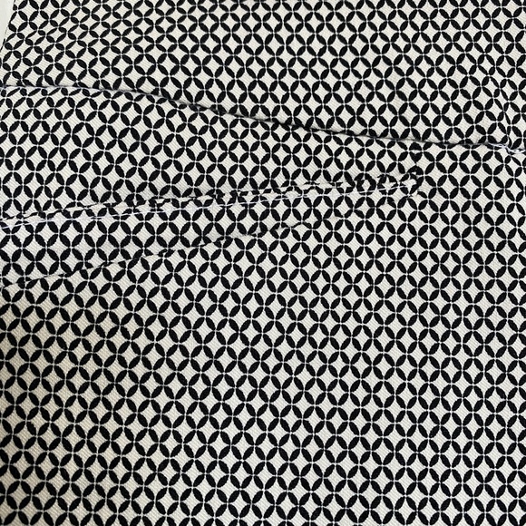 Van Heusen Stretch White Black Geo Pattern Pants - Picture 6 of 6
